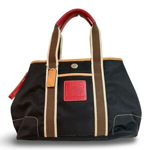 Coach Hampton Nylon and leather totebag